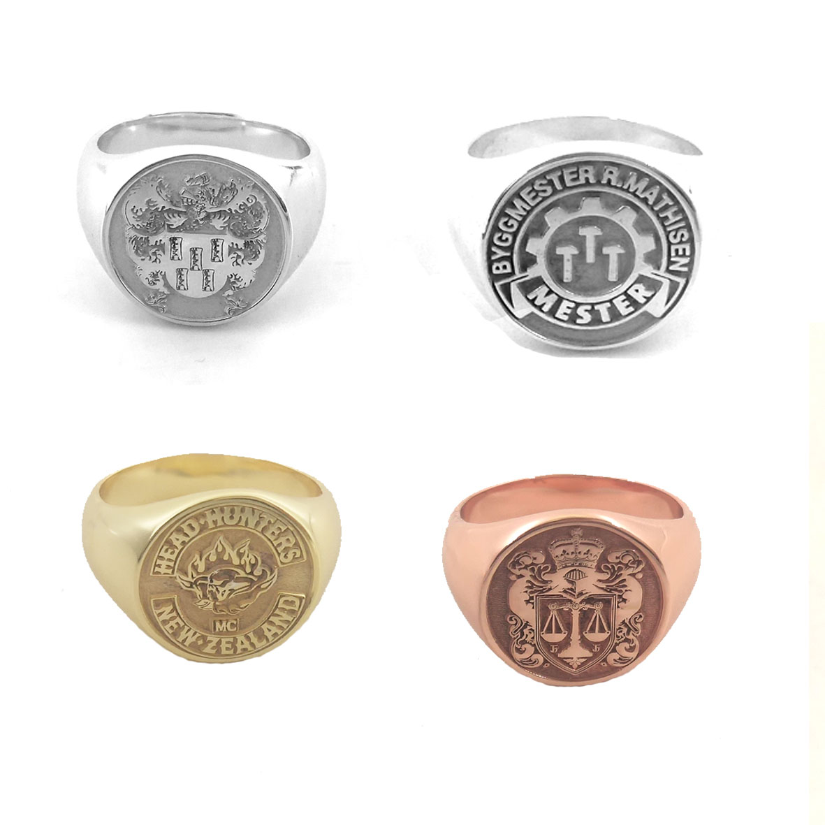 Statement Cocktail Ring - Custom Engraved 17mm Round Top Ring