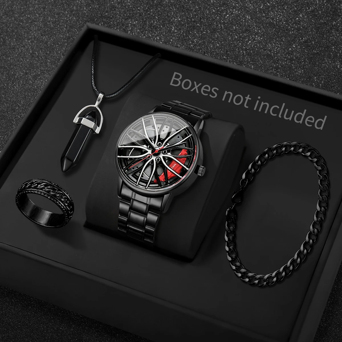 Mystery Jewelry Jar Watches - 4PCS/Set Fashion 3d Car Wheel Dial