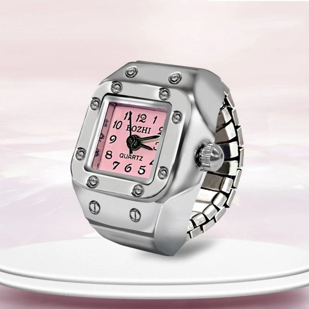 Mystery Jewelry Jar Watches - Creative Square Dial Ring Watch Alloy