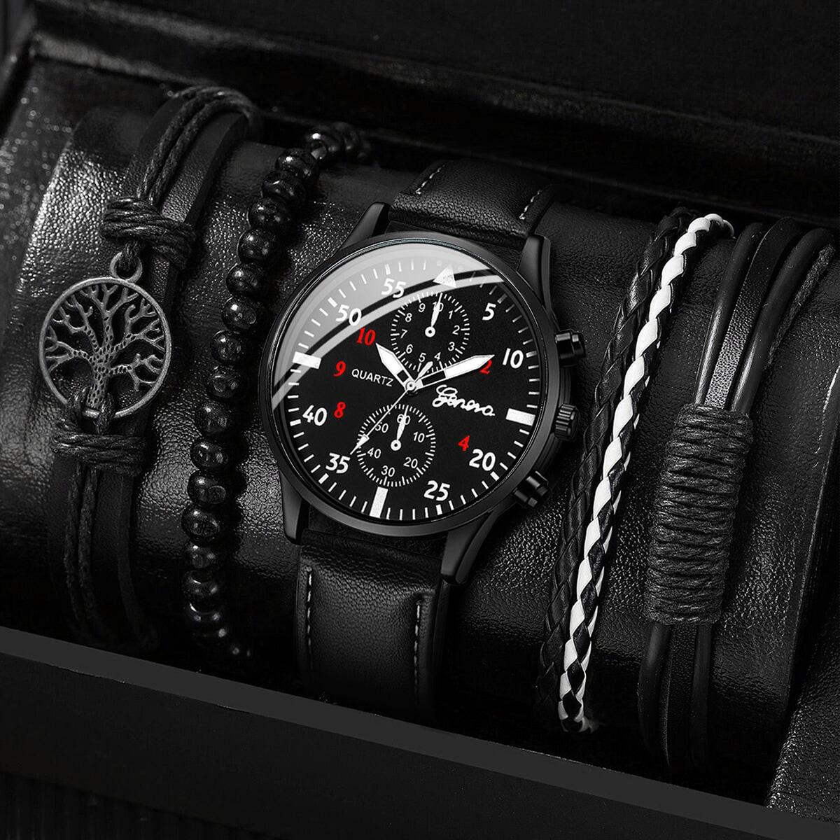 Jewelry Watches Vintage - 5PCS/4PCS Fashion Men's Business Watches Casual