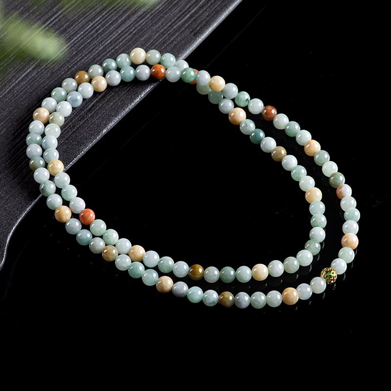 The Jewelry & Watches - Burmese Jadeite Beads Bracelet Necklace Real