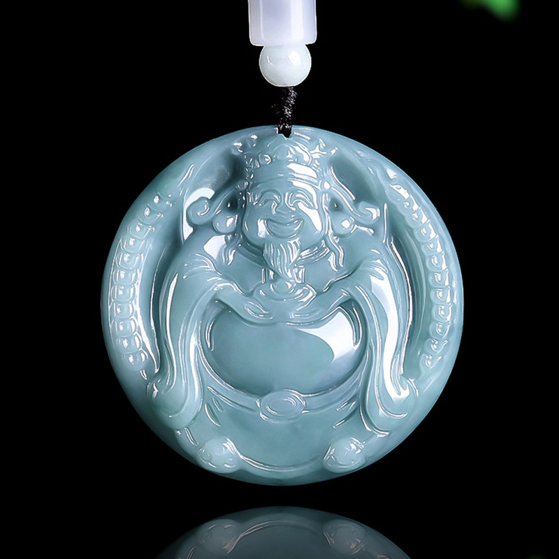 The Jewelry & Watches - Burmese Jadeite God of Wealth Pendant