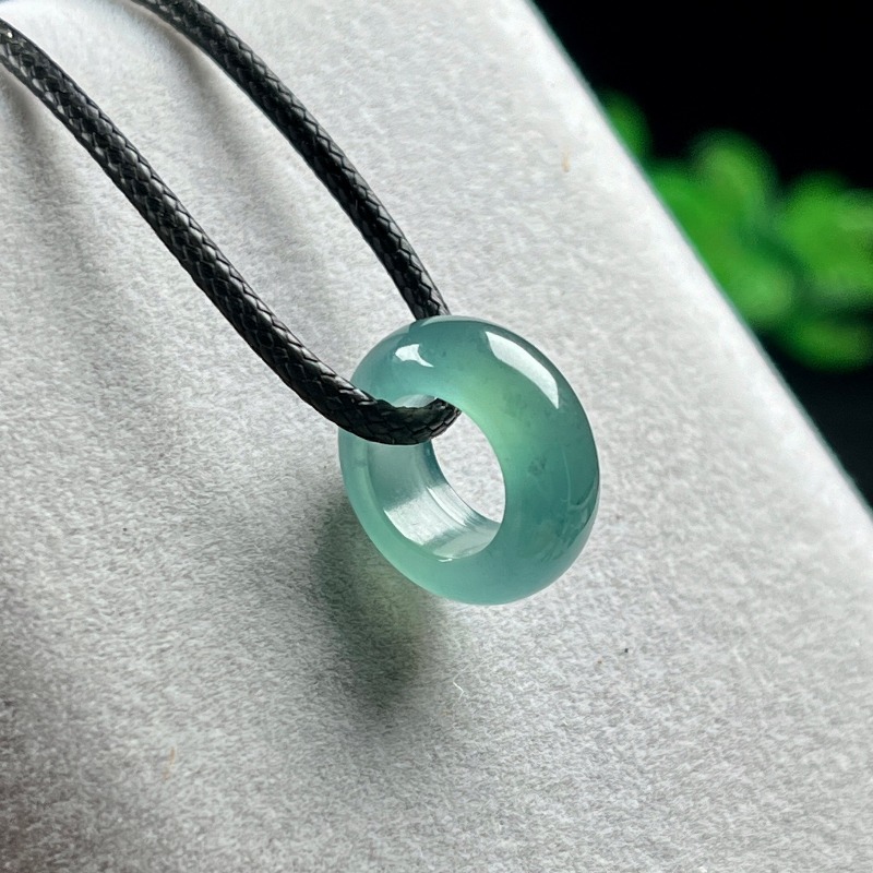 The Jewelry & Watches - Natural Emerald Blue Water Lucky Bead