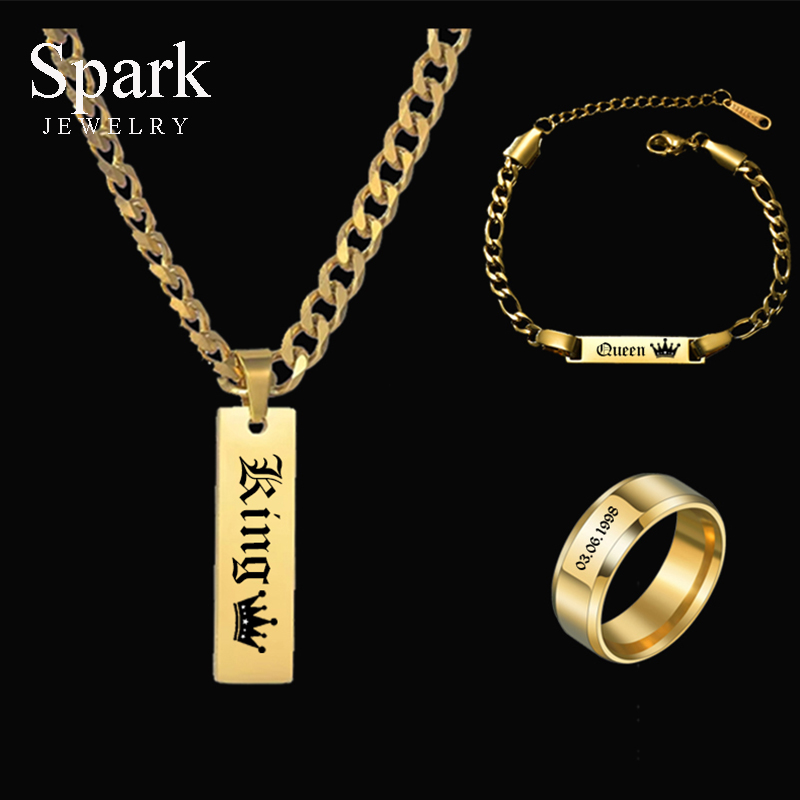 Engraved Name Necklace - Spark Personalized Custom Thick Chain Engrave