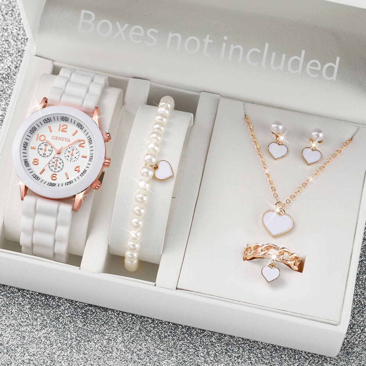 Mystery Jewelry Jar Watches - 5/6PCS Fashion Women Watches Jewelry Set