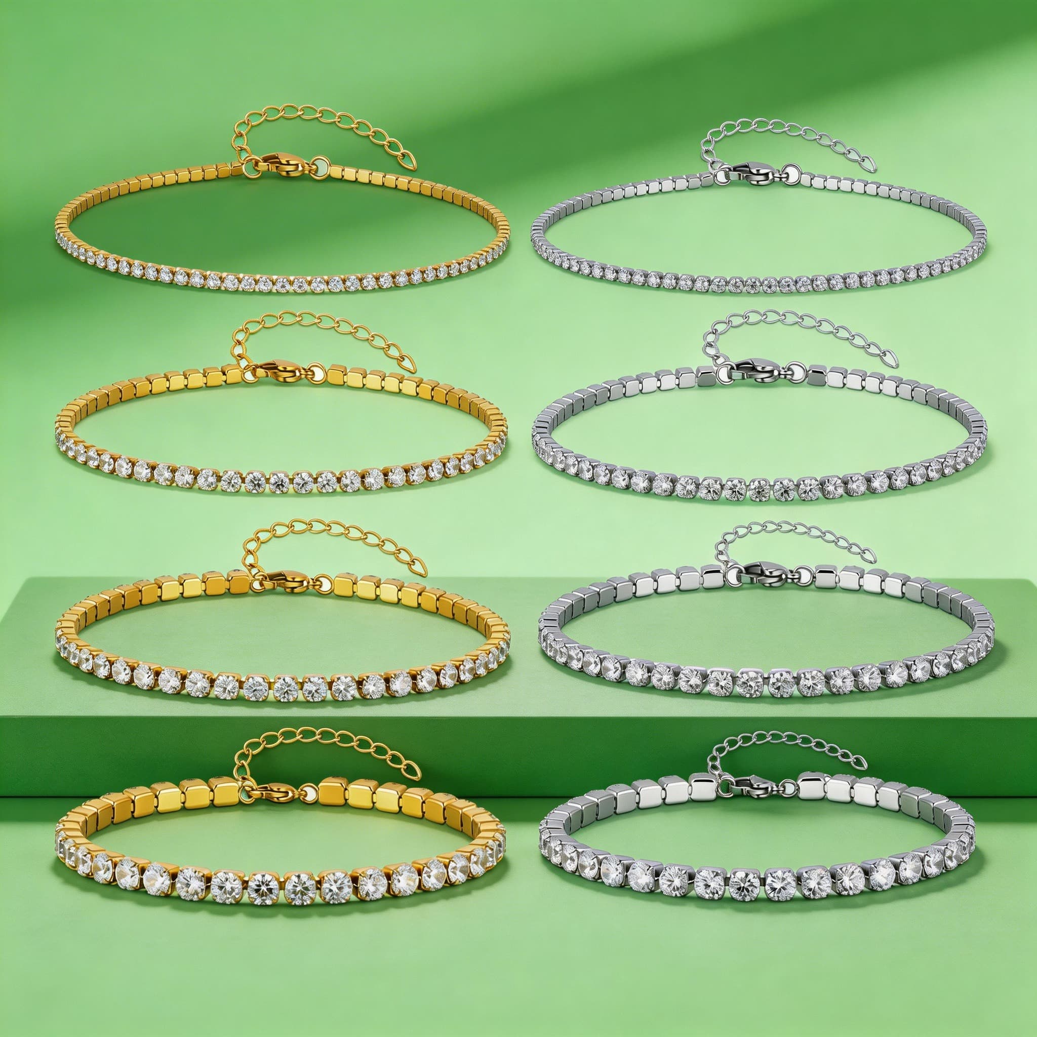 Jc Jewelry & Watches Reviews - 2/3/4/5MM Luxury Zircon Tennis Chain Anklet