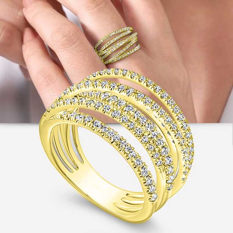 Wide Ring for Women Multilayer - Statement Cocktail Ring review and price