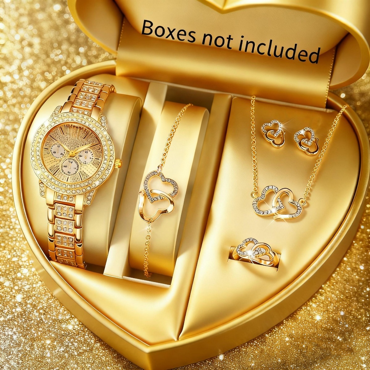 6PCS Luxury Rhinestone Women W - Mystery Jewelry Jar Watches review and price