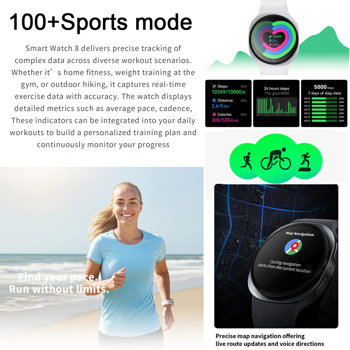 2026 New Watches 8 Mini GPS Tr - Italian Jewelry Watches review and price