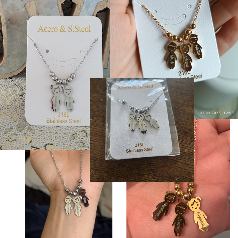 Personalised Boy Girl Pendant  - Engraved Name Necklace review and price