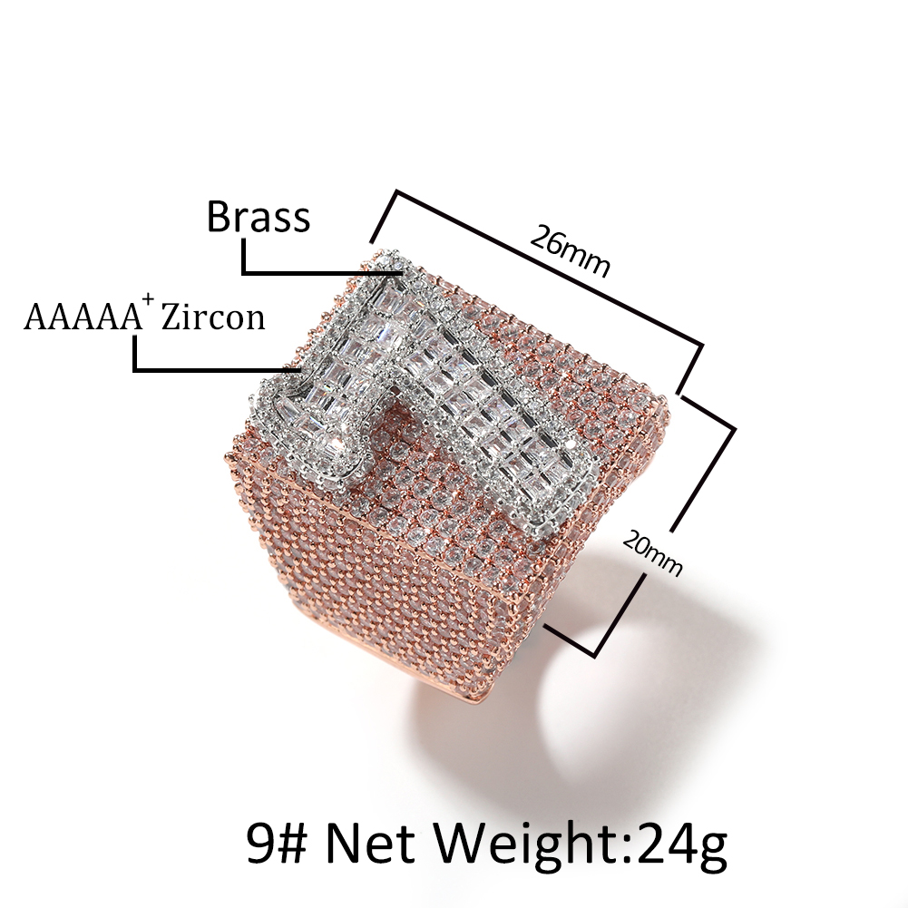 Uwin Big Square Custom Rings T - Statement Cocktail Ring review and price