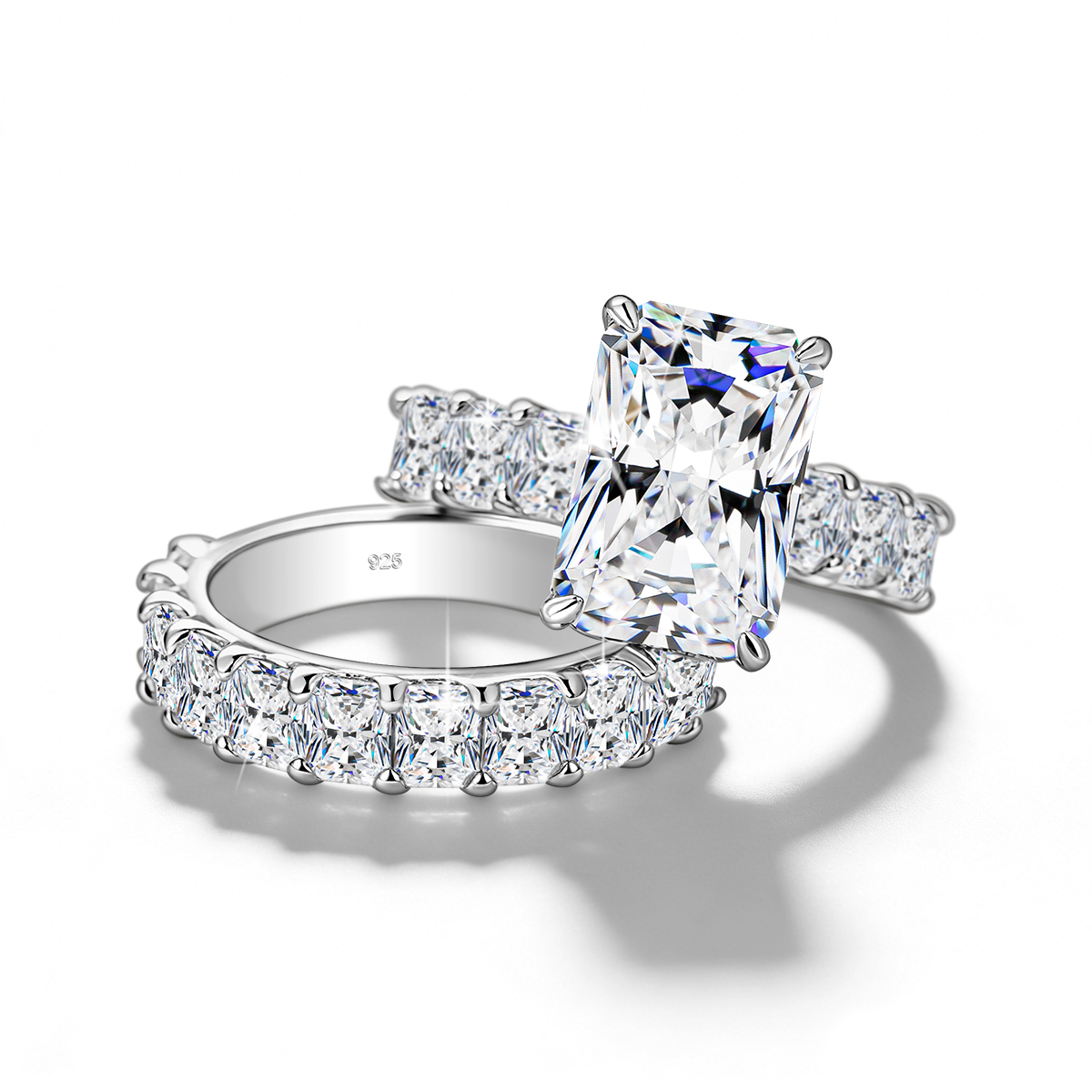 Real 5 Carat 9*11mm Radiant Cu - Statement Cocktail Ring review and price