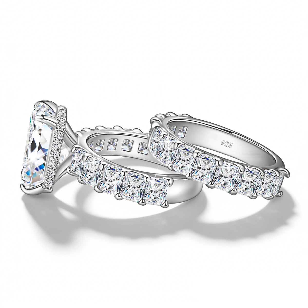 Real 5 Carat 9*11mm Radiant Cu - Statement Cocktail Ring review and price