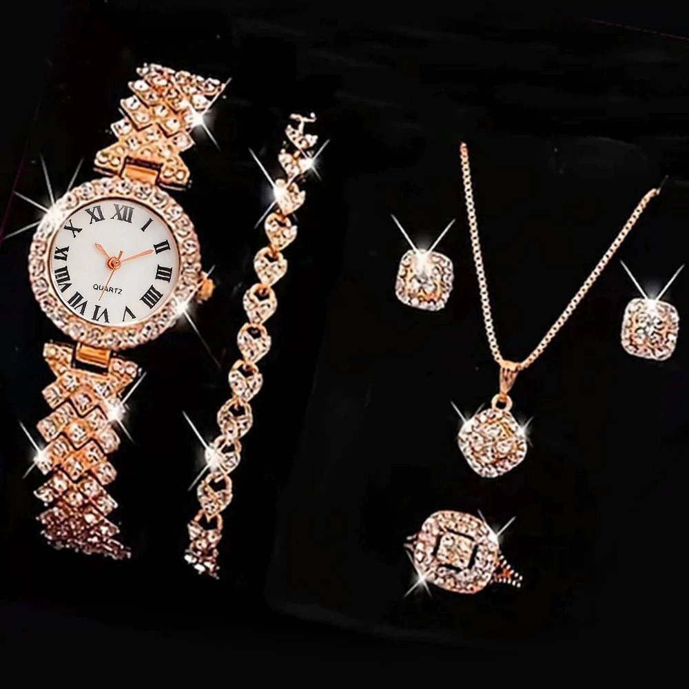 6PCS/Set Luxury Rhinestone Wom - Mystery Jewelry Jar Watches review and price