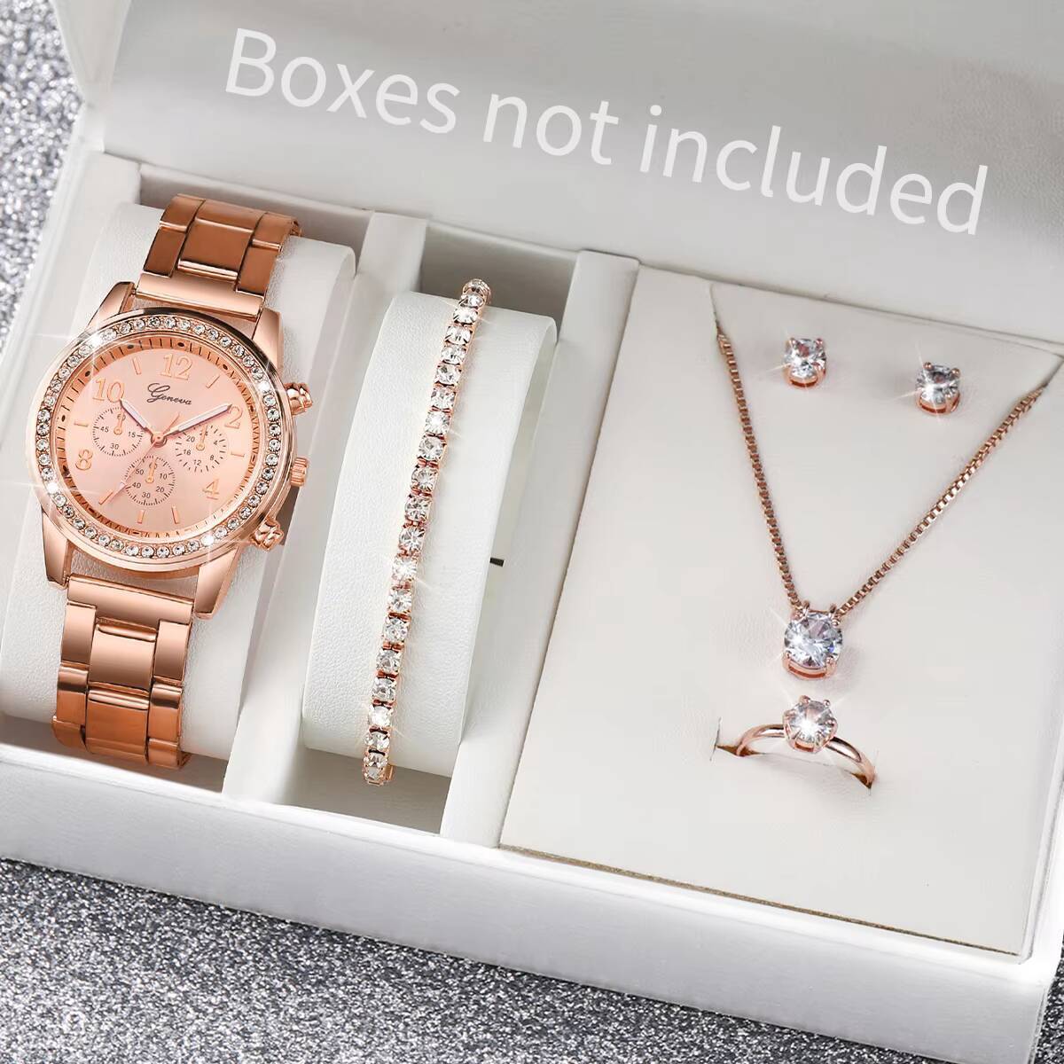 6PCS/Set Fashion Rhinestone Wo - Mystery Jewelry Jar Watches review and price