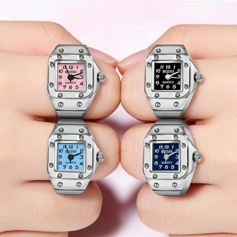 Creative Square Dial Ring Watc - Mystery Jewelry Jar Watches review and price