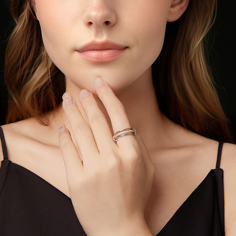 Bamoer U Biclor Moissanite Rin - Statement Cocktail Ring review and price