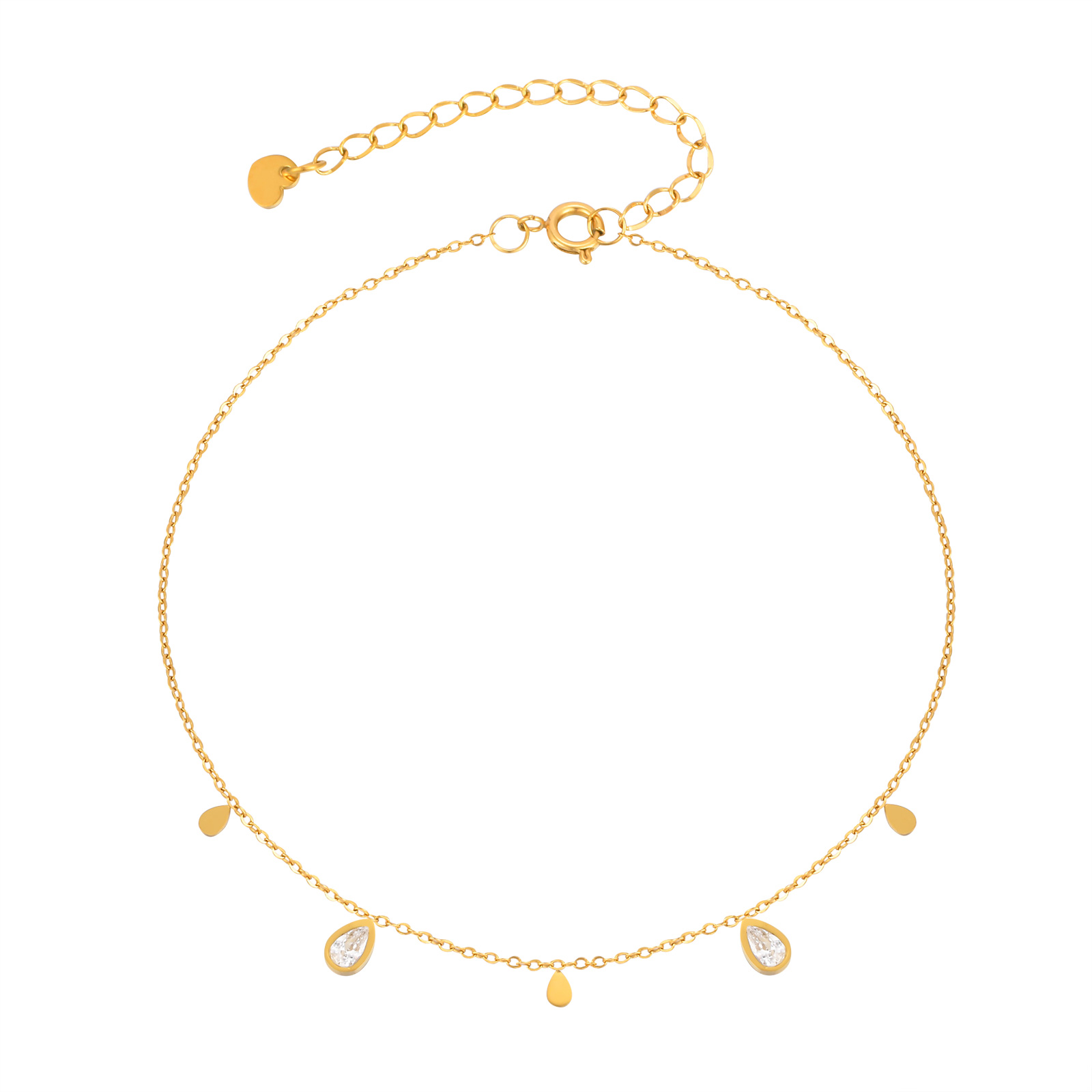Dainty Water Drop Zircon Ankle - Jc Jewelry & Watches Reviews review and price