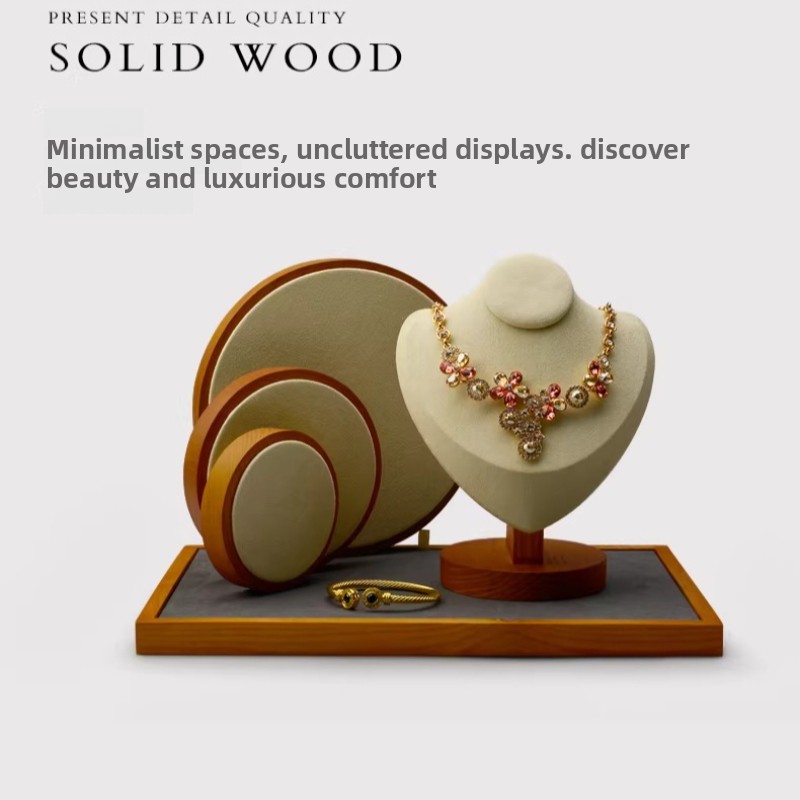 Solid Wood Jewelry Display Tra - Jewelry Stores With Watches review and price