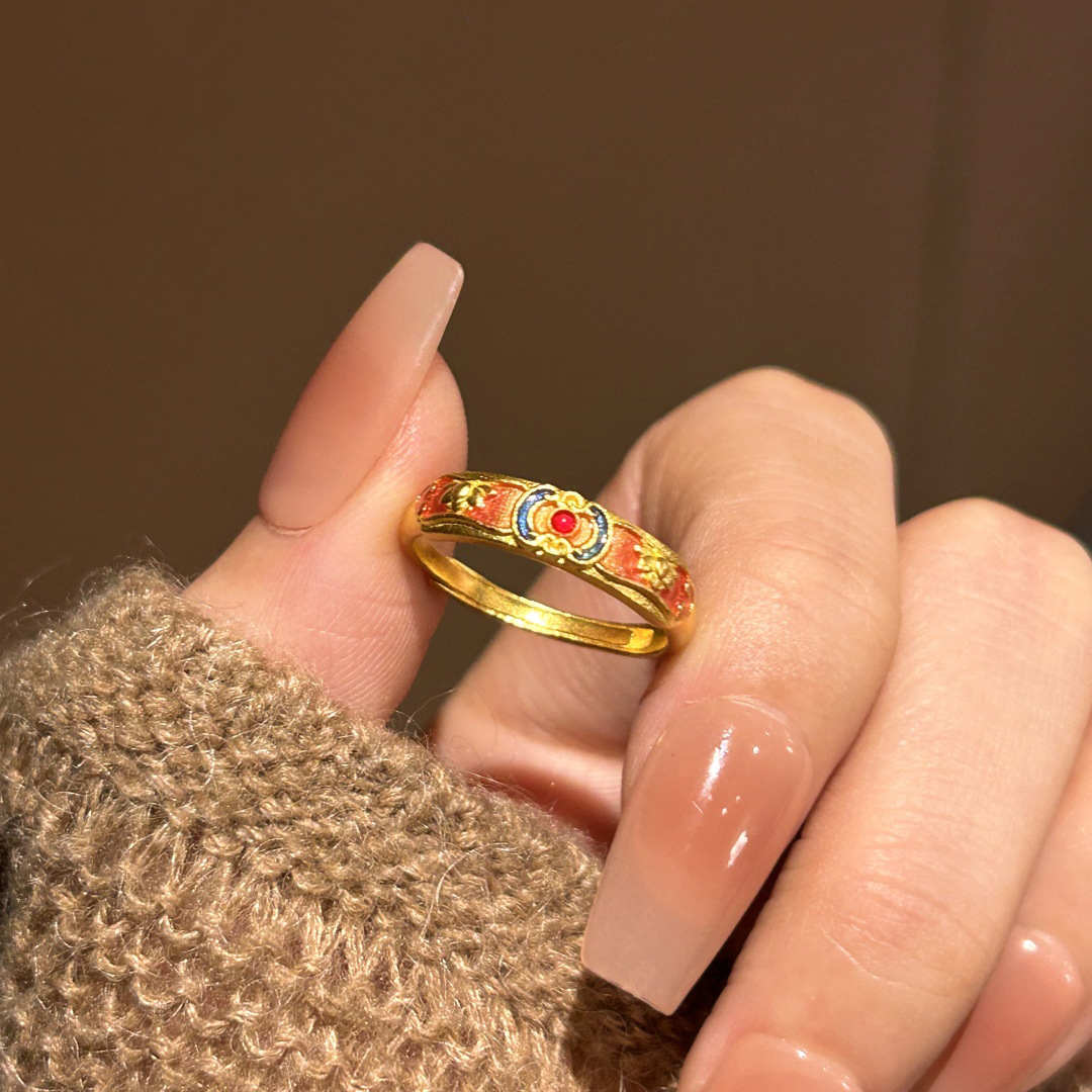 Classical colored enamel vinta - Statement Cocktail Ring review and price