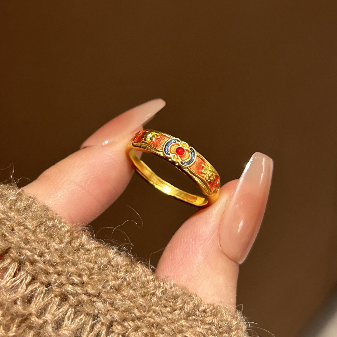 Classical colored enamel vinta - Statement Cocktail Ring review and price