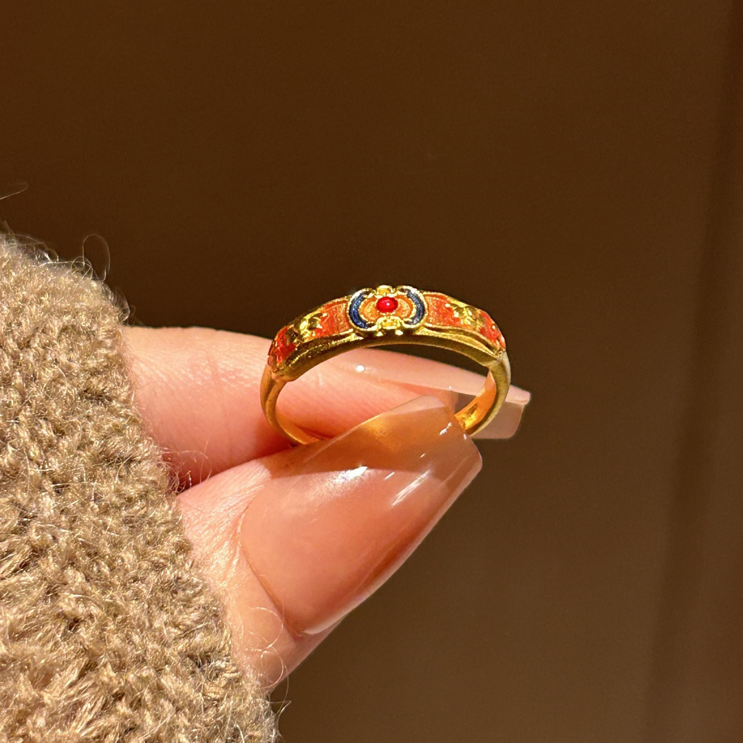 Classical colored enamel vinta - Statement Cocktail Ring review and price