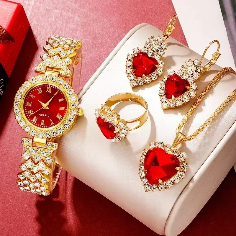 Golden Luxury Watch Women Ring - Mystery Jewelry Jar Watches review and price