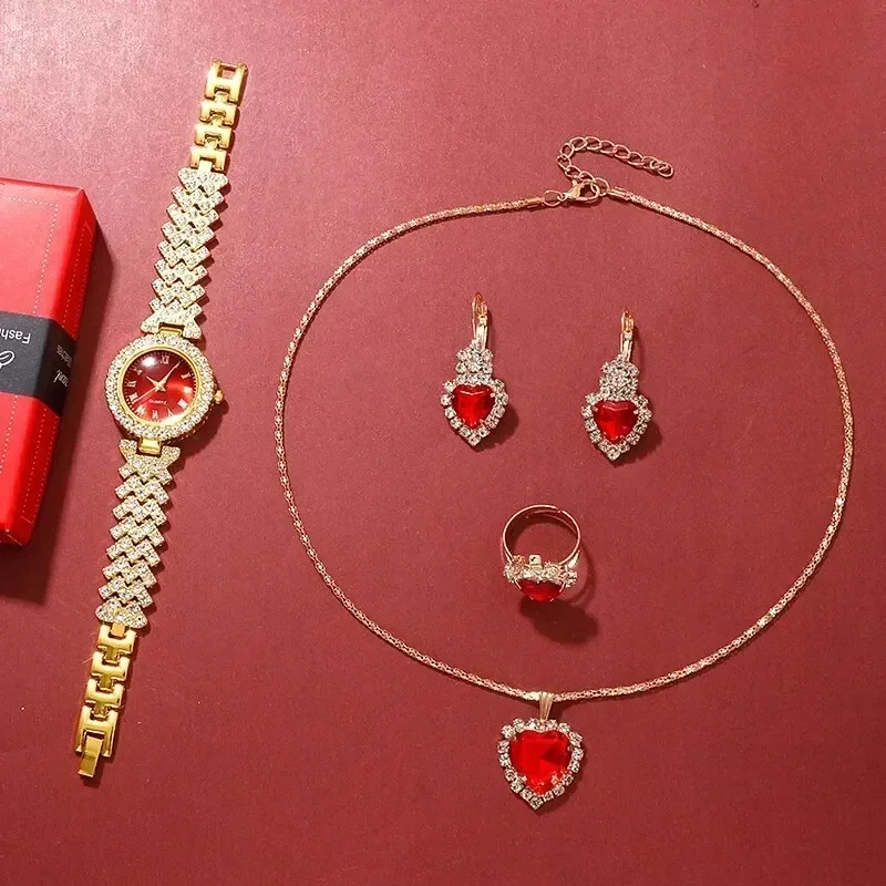 Golden Luxury Watch Women Ring - Mystery Jewelry Jar Watches review and price