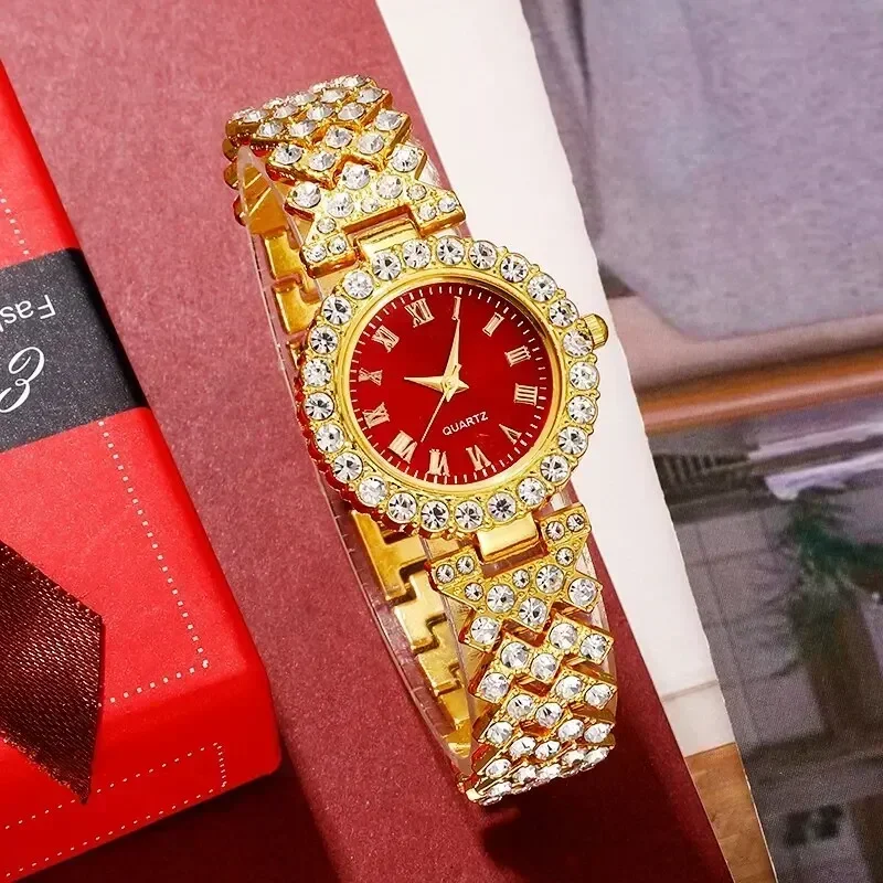 Golden Luxury Watch Women Ring - Mystery Jewelry Jar Watches review and price