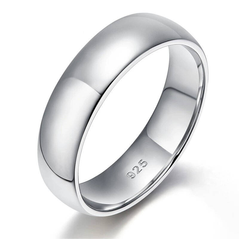 925 Sterling Silver 4MM 6MM Co - Statement Cocktail Ring review and price