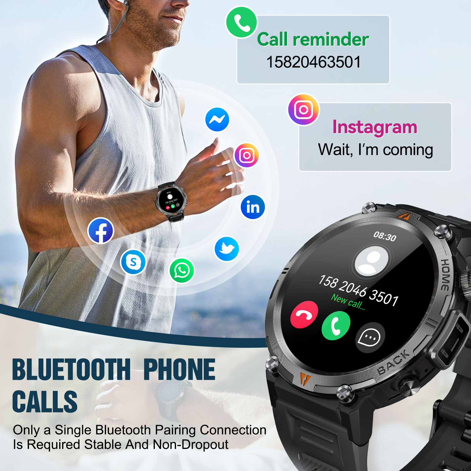 EIGIIS KE3 Bluetooth Call Smar - Italian Jewelry Watches review and price