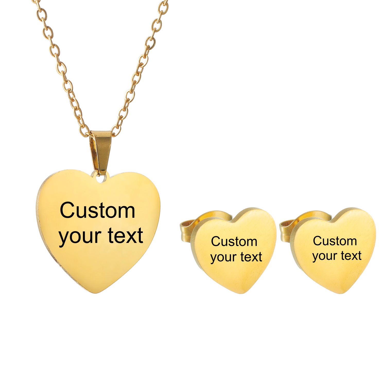 Custom Name Necklace Earrings  - Engraved Name Necklace review and price