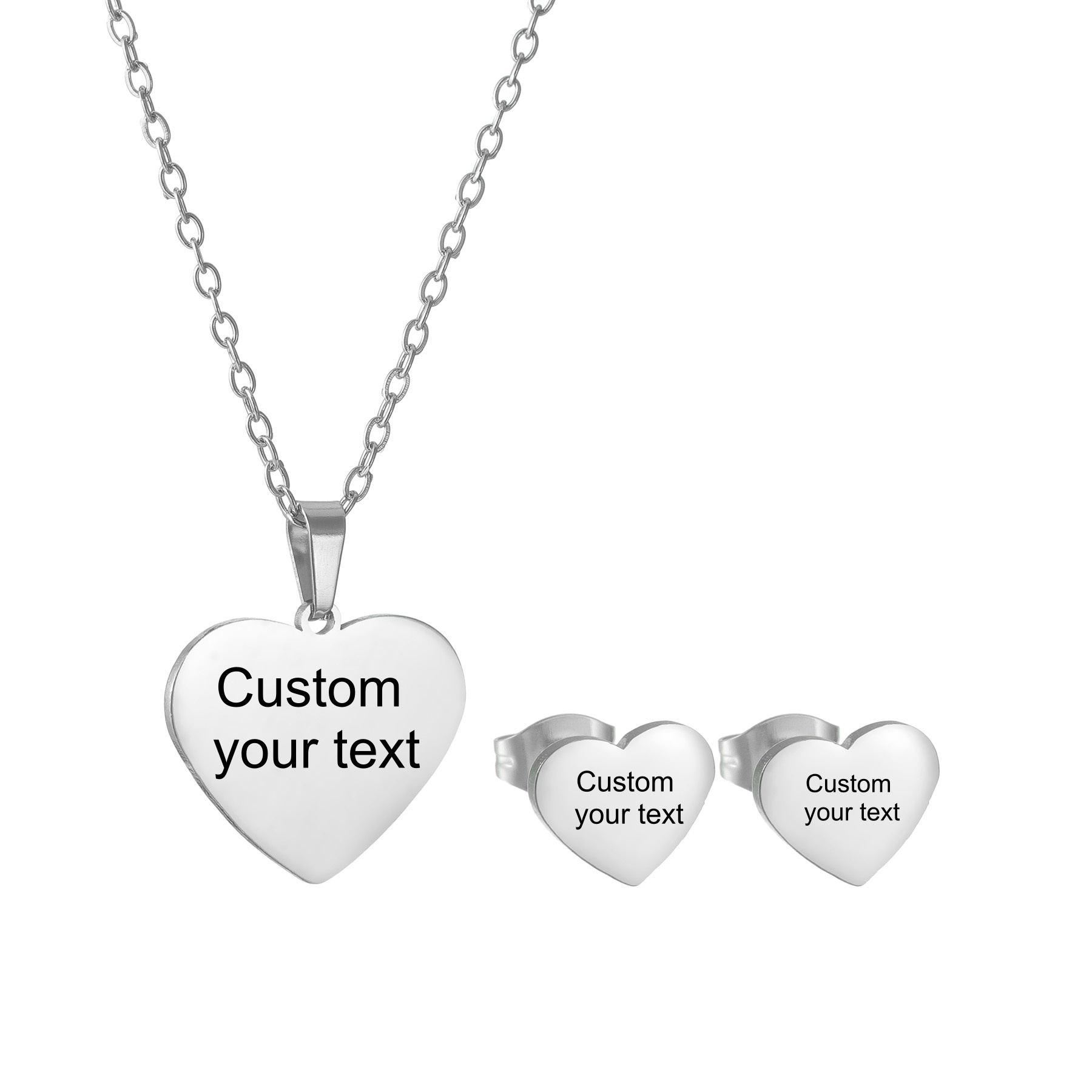 Custom Name Necklace Earrings  - Engraved Name Necklace review and price