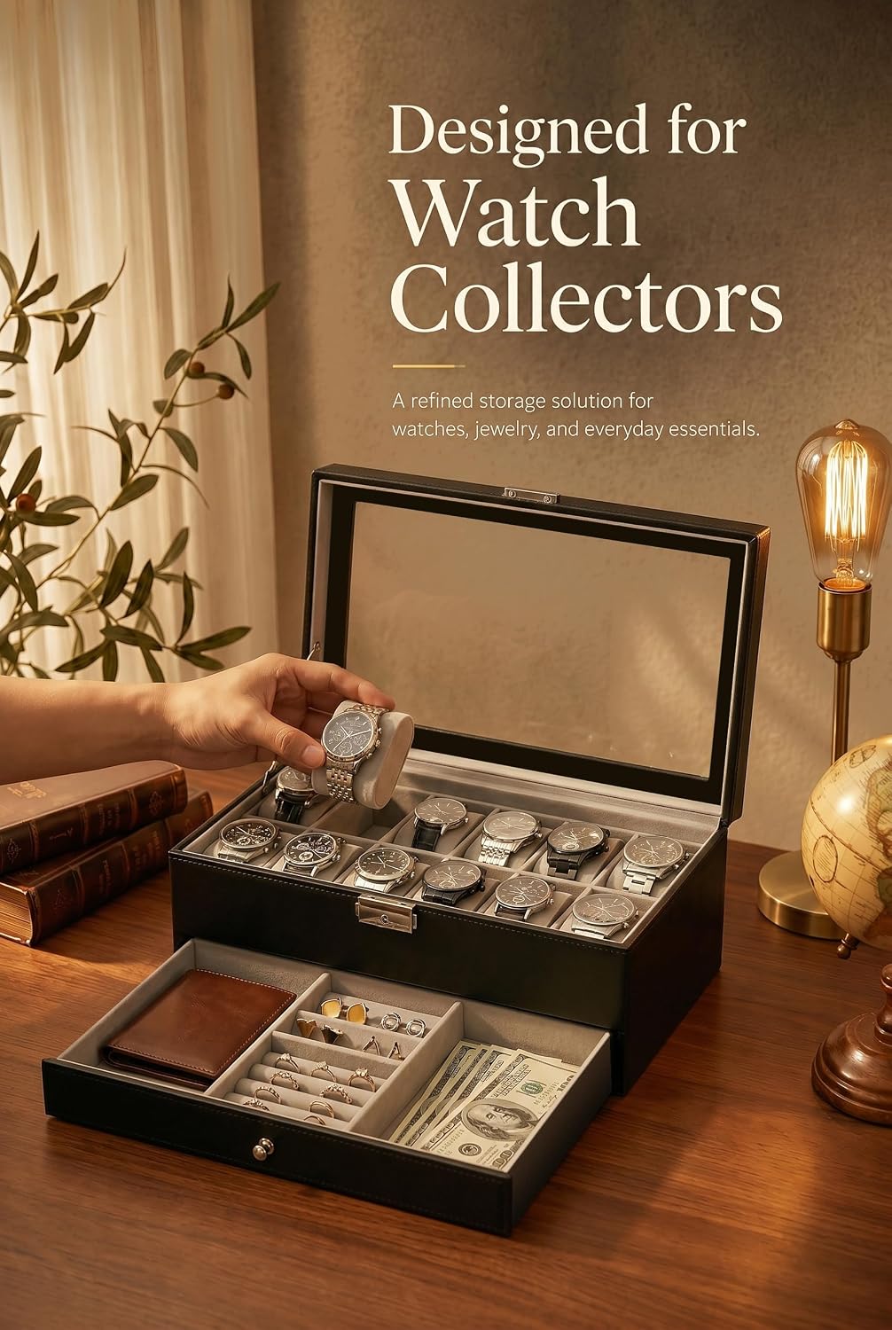 Watch Box Organizer for Men Gi - Jewelry And Watches Box review and price