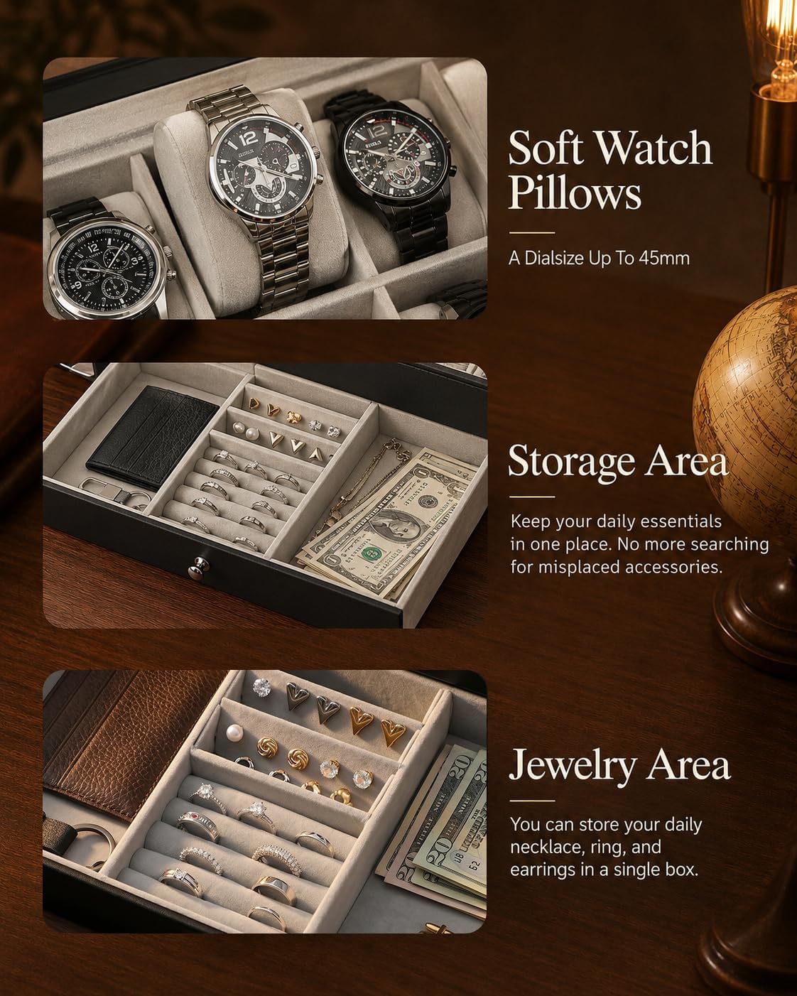 Watch Box Organizer for Men Gi - Jewelry And Watches Box review and price