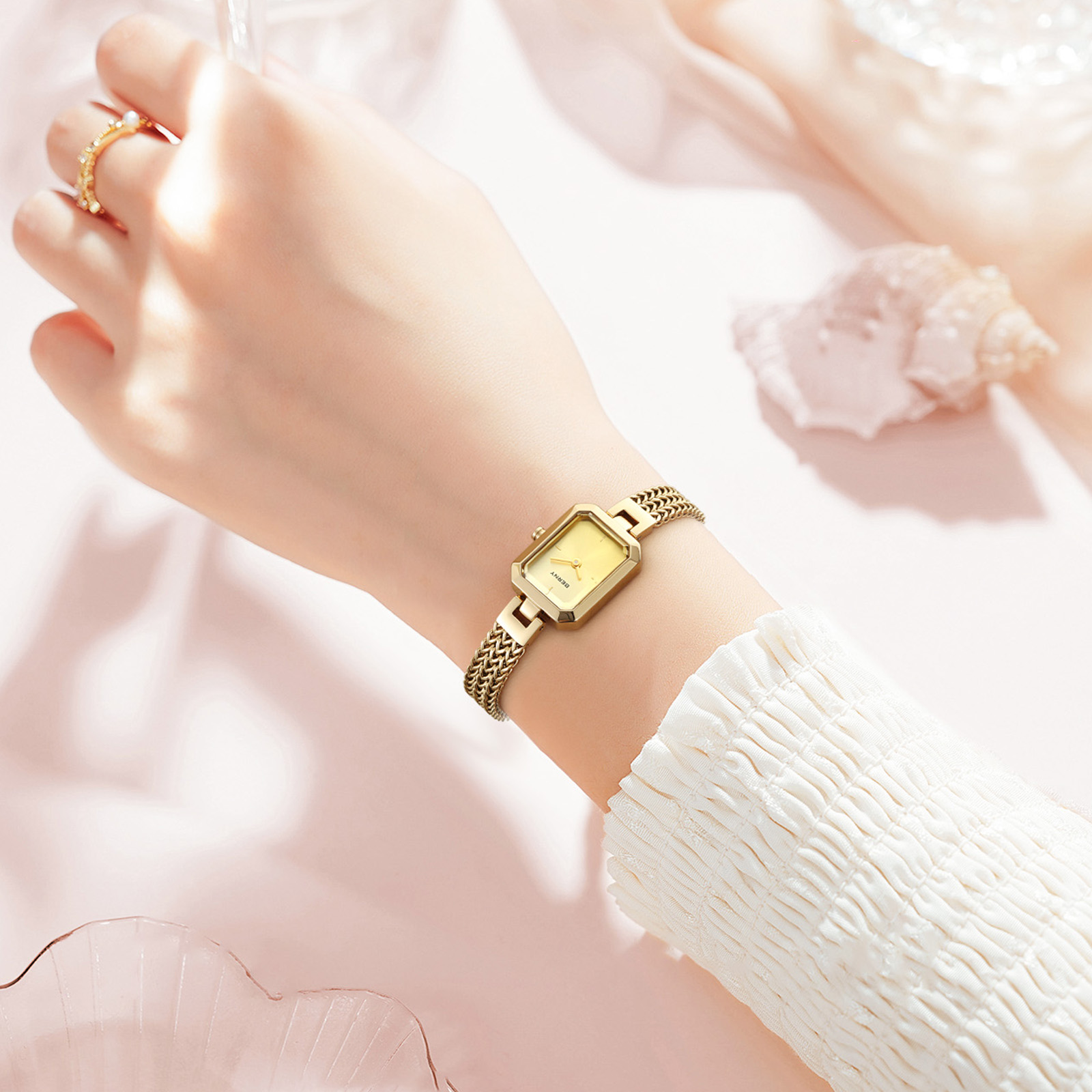 BERNY Gold Watch for Women Min - Mystery Jewelry Jar Watches review and price