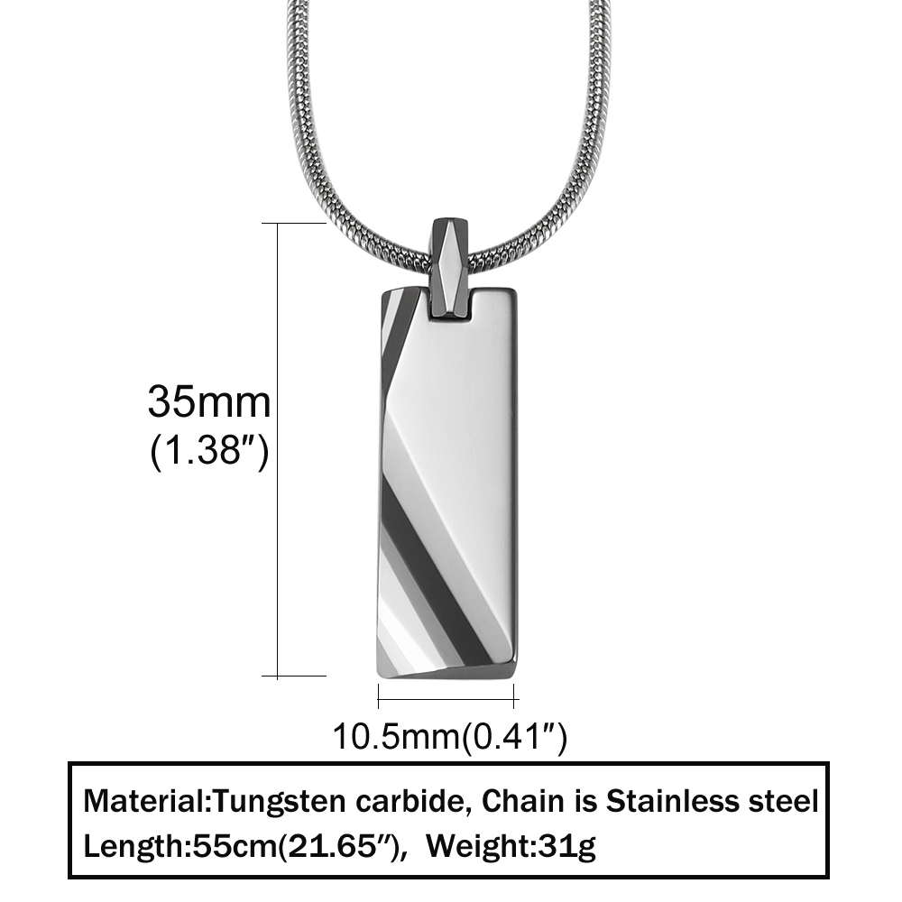 Tungsten Carbide Pendants Men  - Engraved Name Necklace review and price