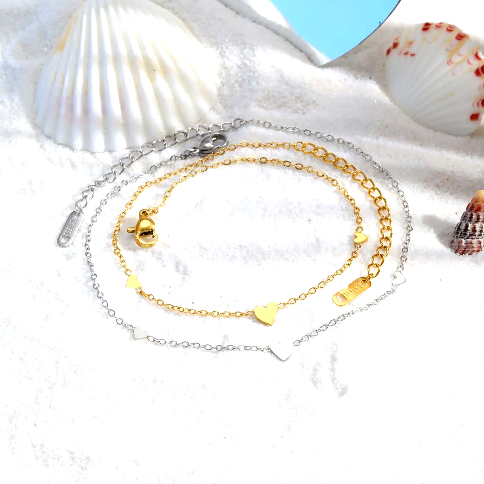Stainless Steel Heart Anklets  - Jc Jewelry & Watches Reviews review and price